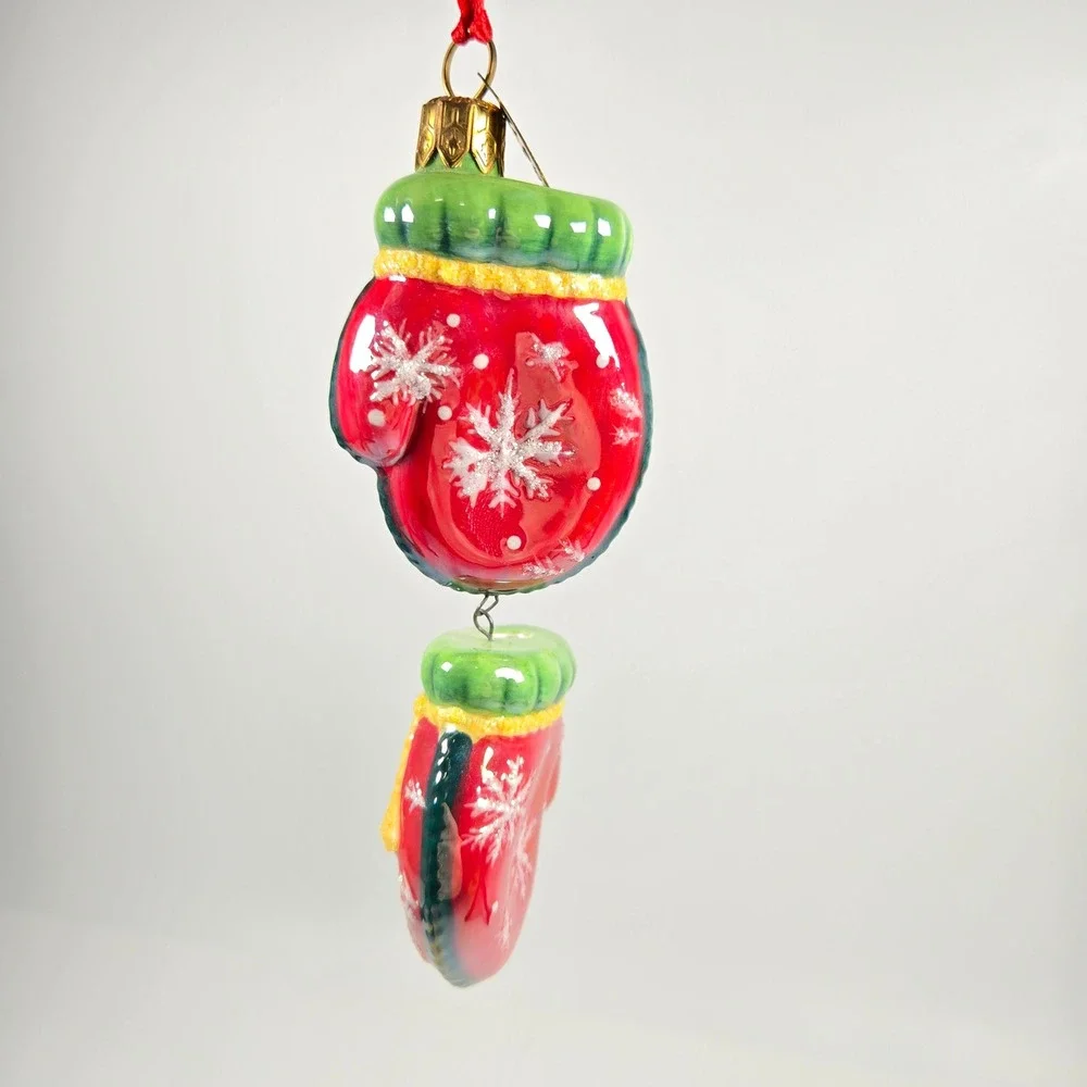 NICE‎ Radko Holiday Celebrations Hanging Mittens Ornament Vintage 2005